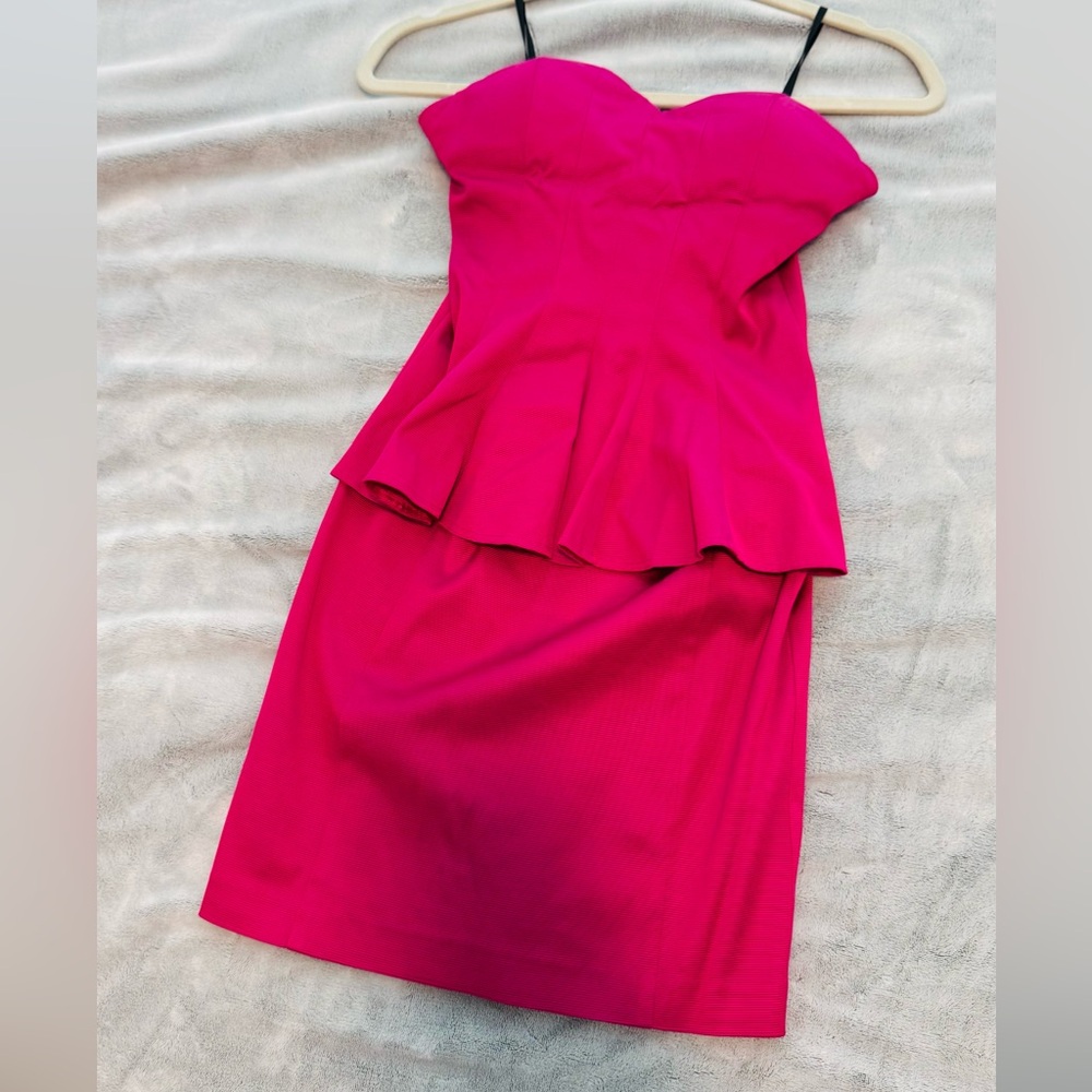 Bebe Pink Strapless Dress